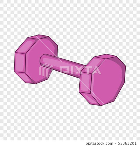 Dumbbell icon, cartoon style Dumbbell icon, cartoon style 55363201