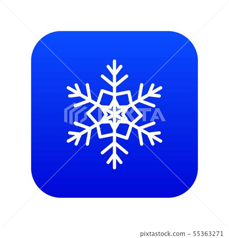 Snowflake icon digital blue 55363271