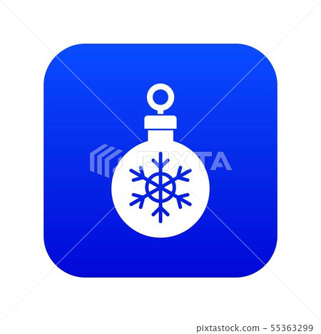 Ball for the Christmas tree icon digital blue Ball for the Christmas tree icon digital blue 55363299