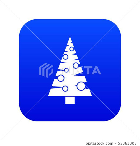 Christmas tree icon digital blue Christmas tree icon digital blue 55363305
