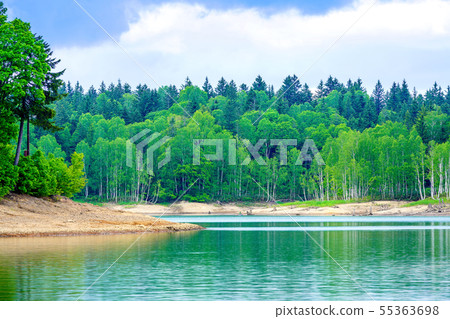 Lake Shonai Lake Horokanai Town in early summer 55363698