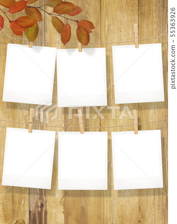 背景 - 木紋 - 寶麗來照片分支 - 秋葉 - 框架模板 55363926
