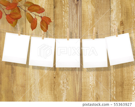 背景 - 木紋 - 寶麗來照片分支 - 秋葉 - 框架模板 55363927