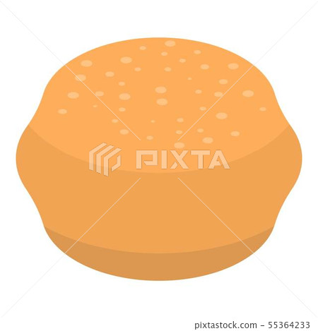 Home round bread icon, isometric style Home round bread icon, isometric style 55364233