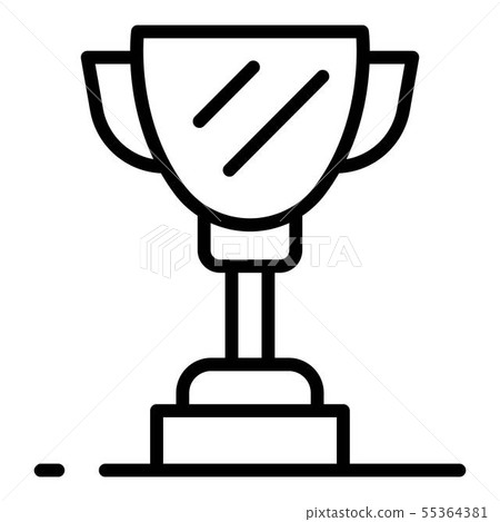 Champions Cup Icon Outline Style Stock Illustration