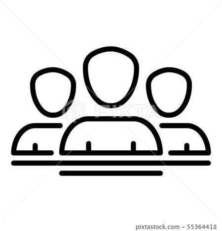 Community of donors icon, outline style Community of donors icon, outline style 55364418