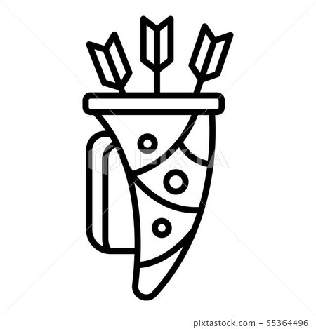 Arrow basket icon, outline style Arrow basket icon, outline style 55364496