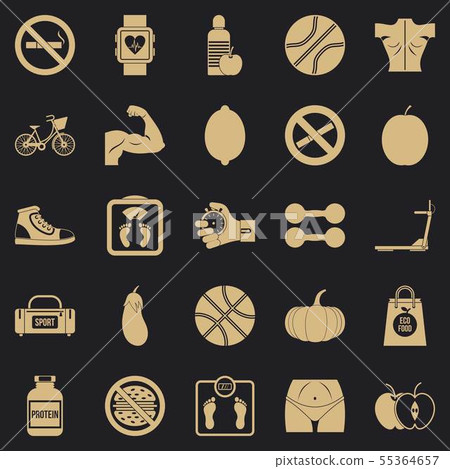 No smoking icons set, simple style 55364657
