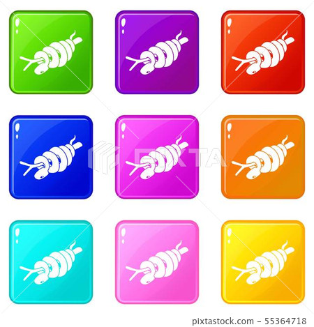 Ratsnake icons set 9 color collection 55364718
