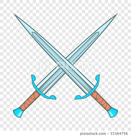 Crossed swords icon, cartoon style Crossed swords icon, cartoon style 55364756