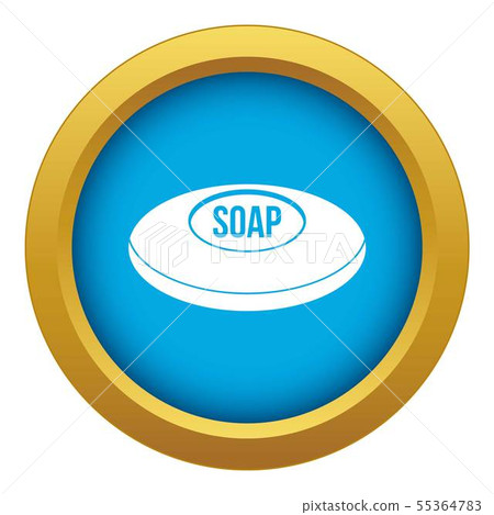 Soap icon blue vector isolated Soap icon blue vector isolated 55364783