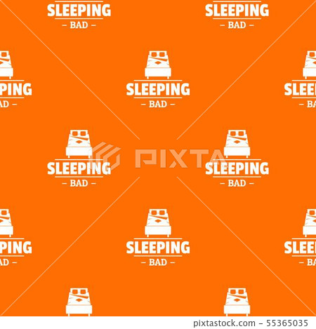 Sleeping bad pattern vector orange Sleeping bad pattern vector orange 55365035