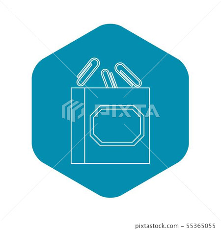 Paper clips icon, outline style Paper clips icon, outline style 55365055