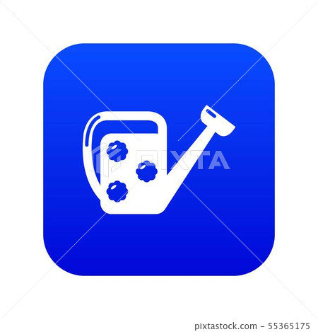 Watering can icon blue vector 55365175