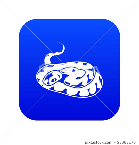 Snake icon blue vector 55365176