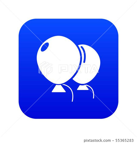 Wedding ballons icon blue vector Wedding ballons icon blue vector 55365283
