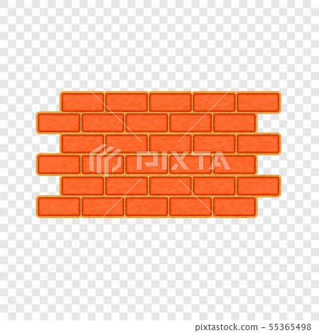 Brick wall icon, flat style Brick wall icon, flat style 55365498