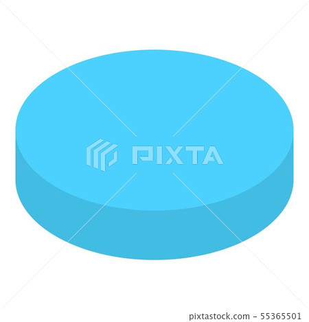 Circle pie chart icon, isometric style 55365501