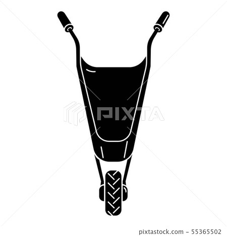 Front side wheelbarrow icon, simple style 55365502