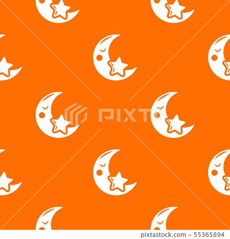 Moon pattern vector orange 55365894