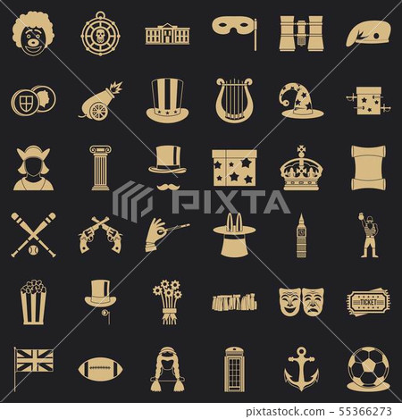 Magic icons set, simple style Magic icons set, simple style 55366273