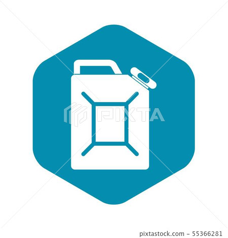 Fuel jerrycan icon, simple style Fuel jerrycan icon, simple style 55366281