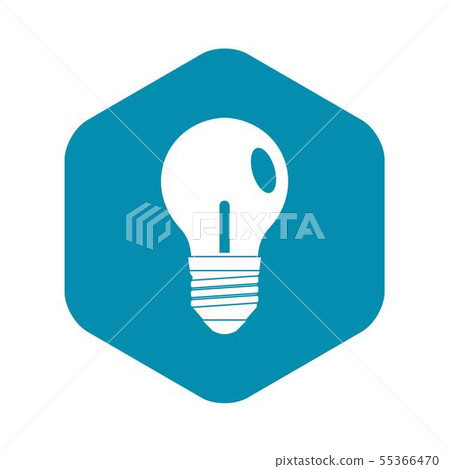 Light bulb icon, simple style 55366470