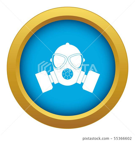 Respirator icon blue vector isolated Respirator icon blue vector isolated 55366602