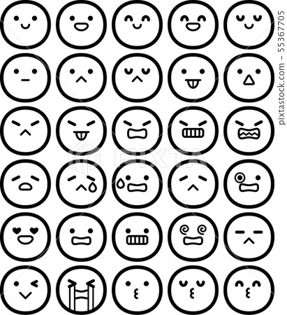 套逗人喜愛的面孔象 55367705