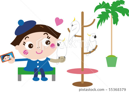 Bird Cafe 1 (Parrot and Girl) Bird Cafe 1 (Parrot and Girl) 55368379