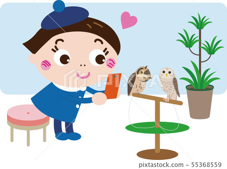 Bird Cafe 6(貓頭鷹和女孩) Bird Cafe 6(貓頭鷹和女孩) 55368559