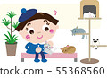 Cat cafe 7 (cat and girl) 55368560
