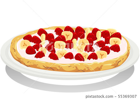 Strawberry Banana Pie Illustration Strawberry Banana Pie Illustration 55369307
