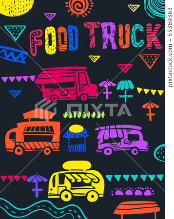 Food Truck Festival Illustration 55369363
