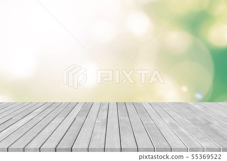 Wooden floor with blurred nature background yellow Wooden floor with blurred nature background yellow 55369522