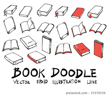 Hand drawn book isolated Vector sketch 55370539