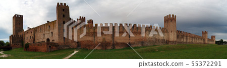 Panorama of medieval defense wall of Montagnana Panorama of medieval defense wall of Montagnana 55372291