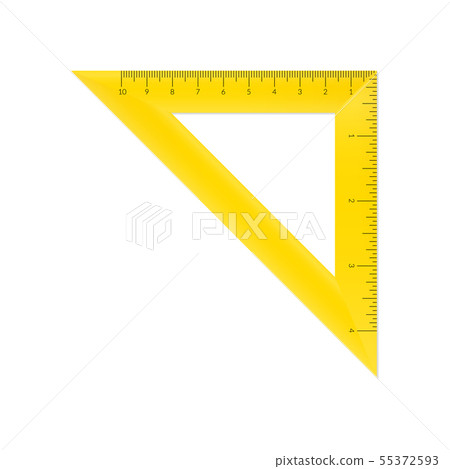 Plastic isosceles triangle with metric and 55372593