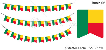 加拿大國旗（旗布花環）的矢量數據 55372791