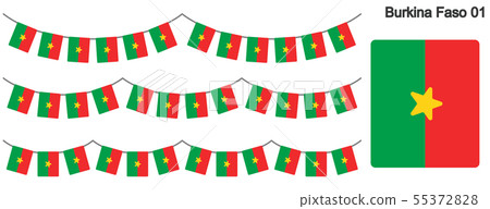 布基納法索旗幟矢量數據(彩旗花環) 布基納法索旗幟矢量數據(彩旗花環) 55372828