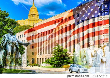 Urban cityscape of Washington, US District Court 55372984