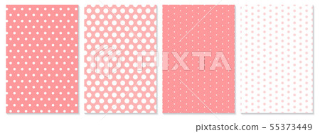 Polka dot pattern vector. Baby background. 55373449