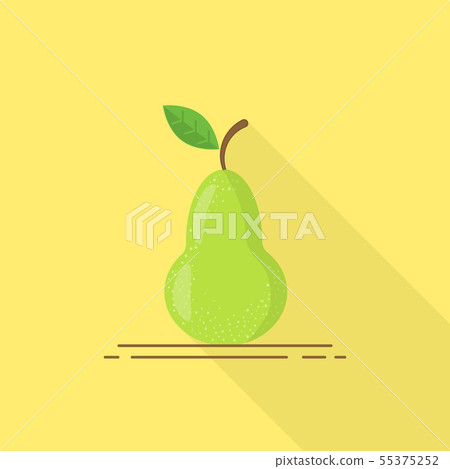 pear icon in flat style. vector illustration - Stock Illustration ...