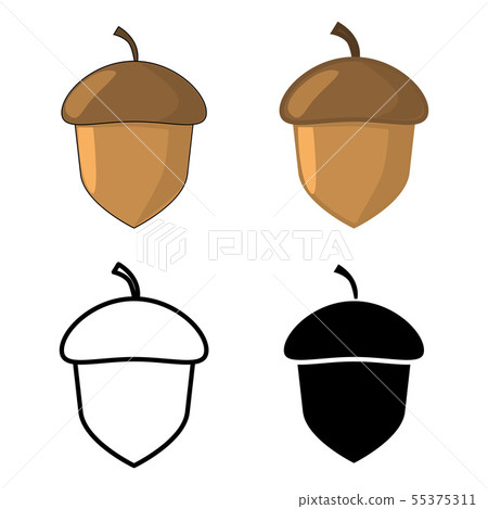 acorn icons. Vector illustration acorn icons. Vector illustration 55375311