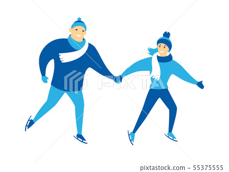 Cute girl and manskating. 55375555