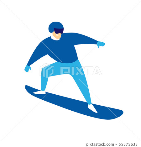 Snowboarder jumping man. Snowboarder jumping man. 55375635