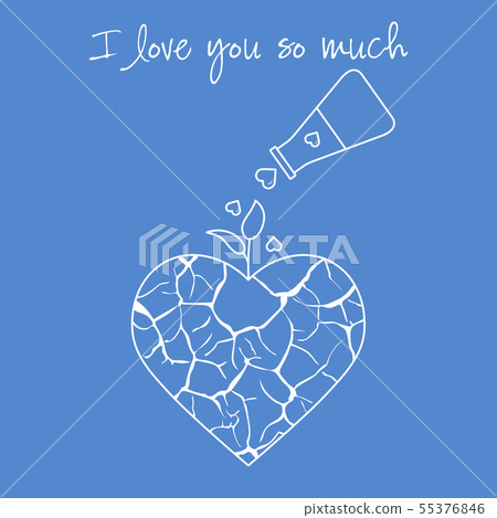 Valentine's Day greeting card Broken heart's hope Valentine's Day greeting card Broken heart's hope 55376846