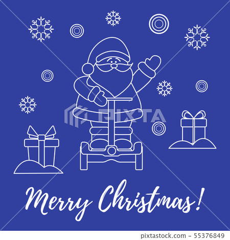 Santa Claus, gifts, snowflakes Santa Claus, gifts, snowflakes 55376849