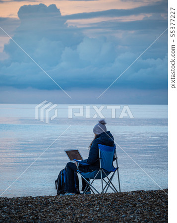 Young attractive Woman Working On Her Laptop At Young attractive Woman Working On Her Laptop At 55377227