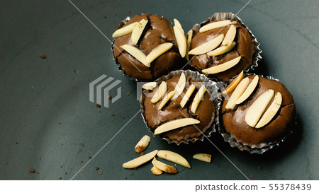 Chocolate brownie cup cake home made 55378439